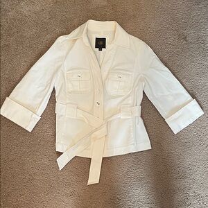 Banana Republic white chic blazer